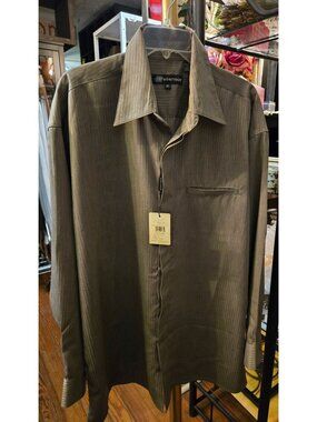 MT # 1028 NEW Mens XL Montique long sleeve button front shirt